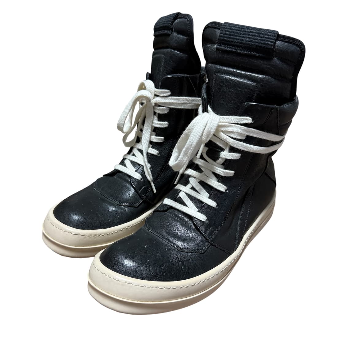 (극미중고) 릭오웬스 지오바스켓 검검흰 38사이즈 상품이미지1