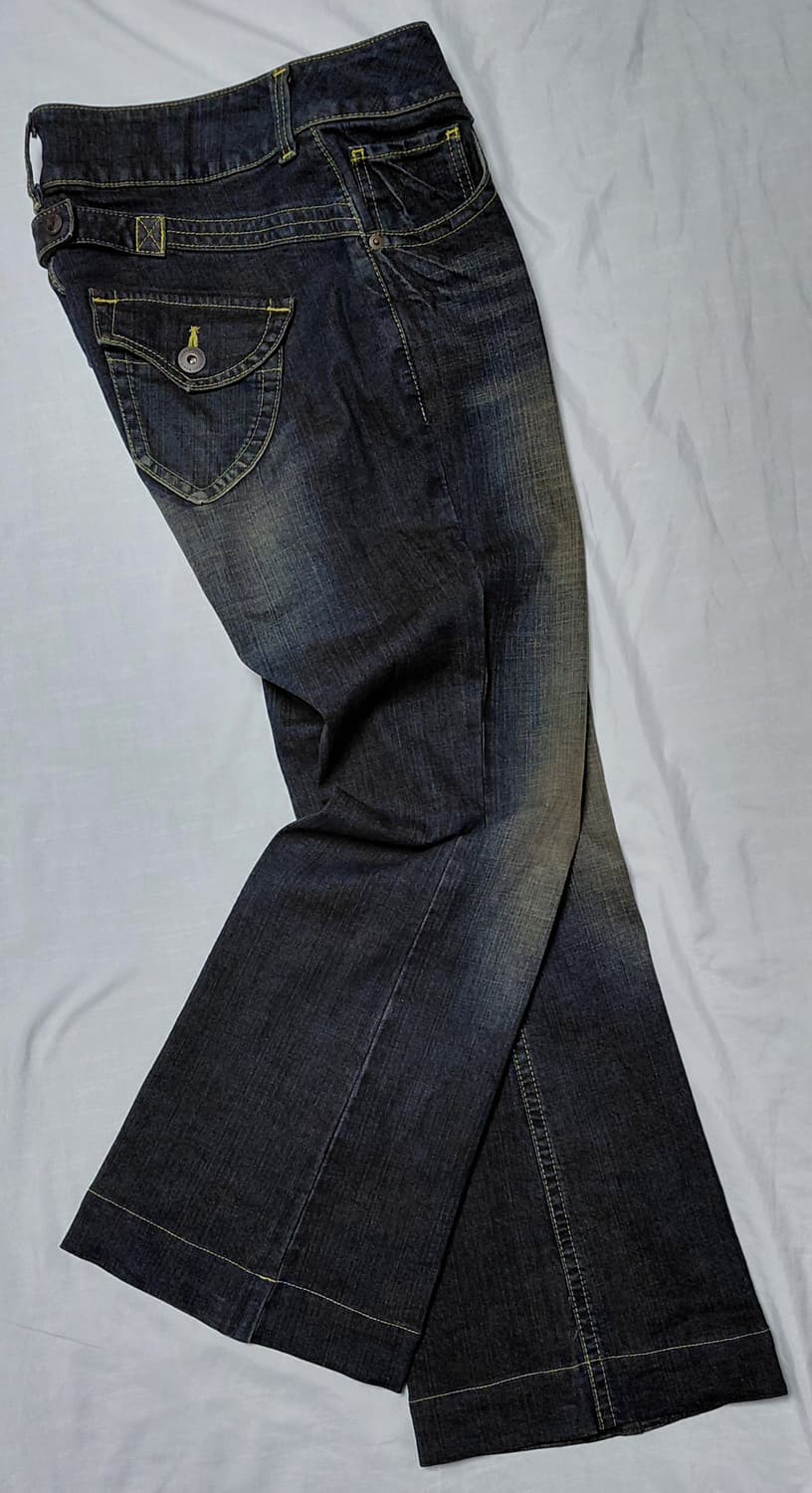 [BOBSON x SMILE LAND] 빈티지 워싱 신치백 부츠컷 데님 상품이미지1