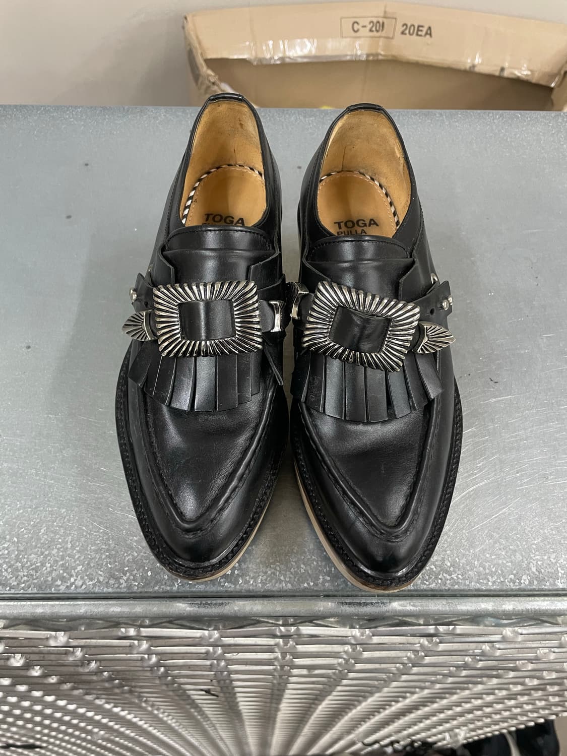 토가 풀라 버클 플랫폼 우드 로퍼 36 상품이미지5