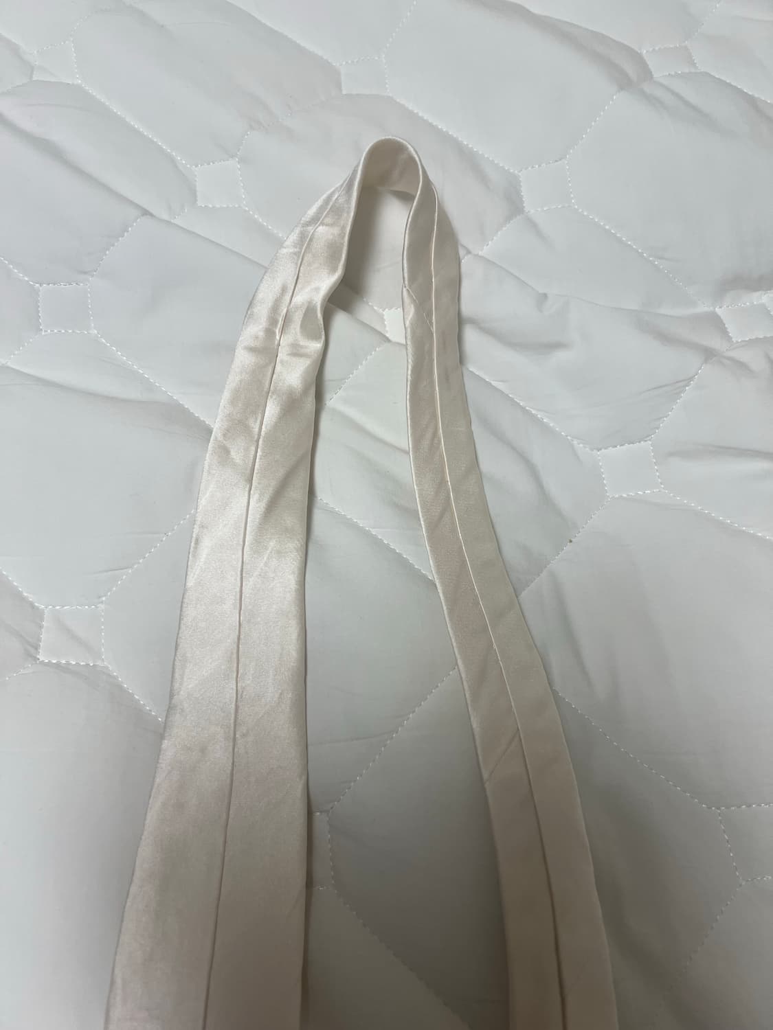 메멘토모리/실크 아이보리 넥타이/OS 상품이미지7