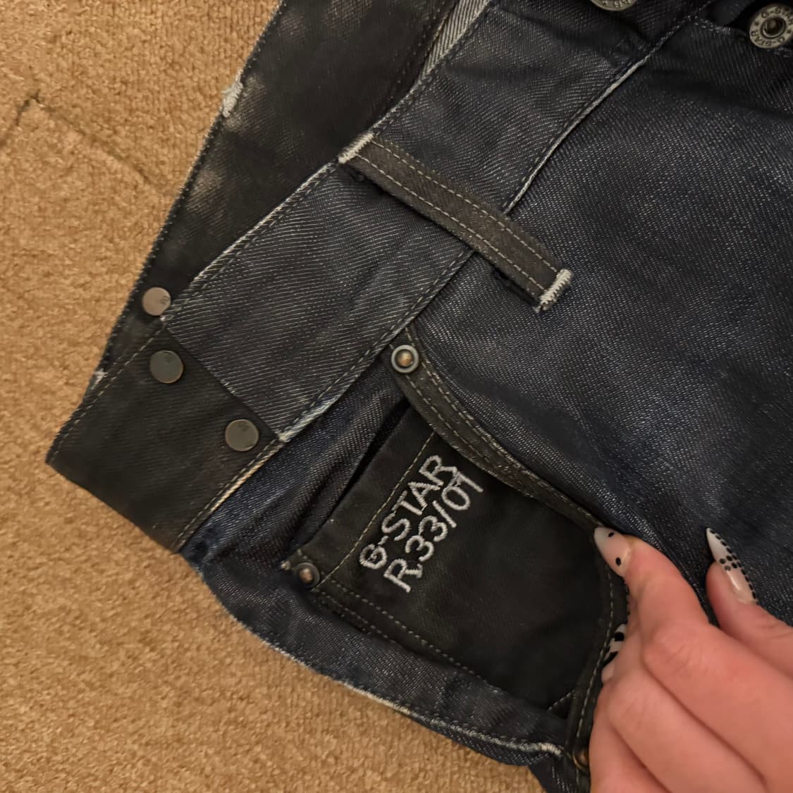 G star raw인디고 코팅 팬츠 상품이미지4