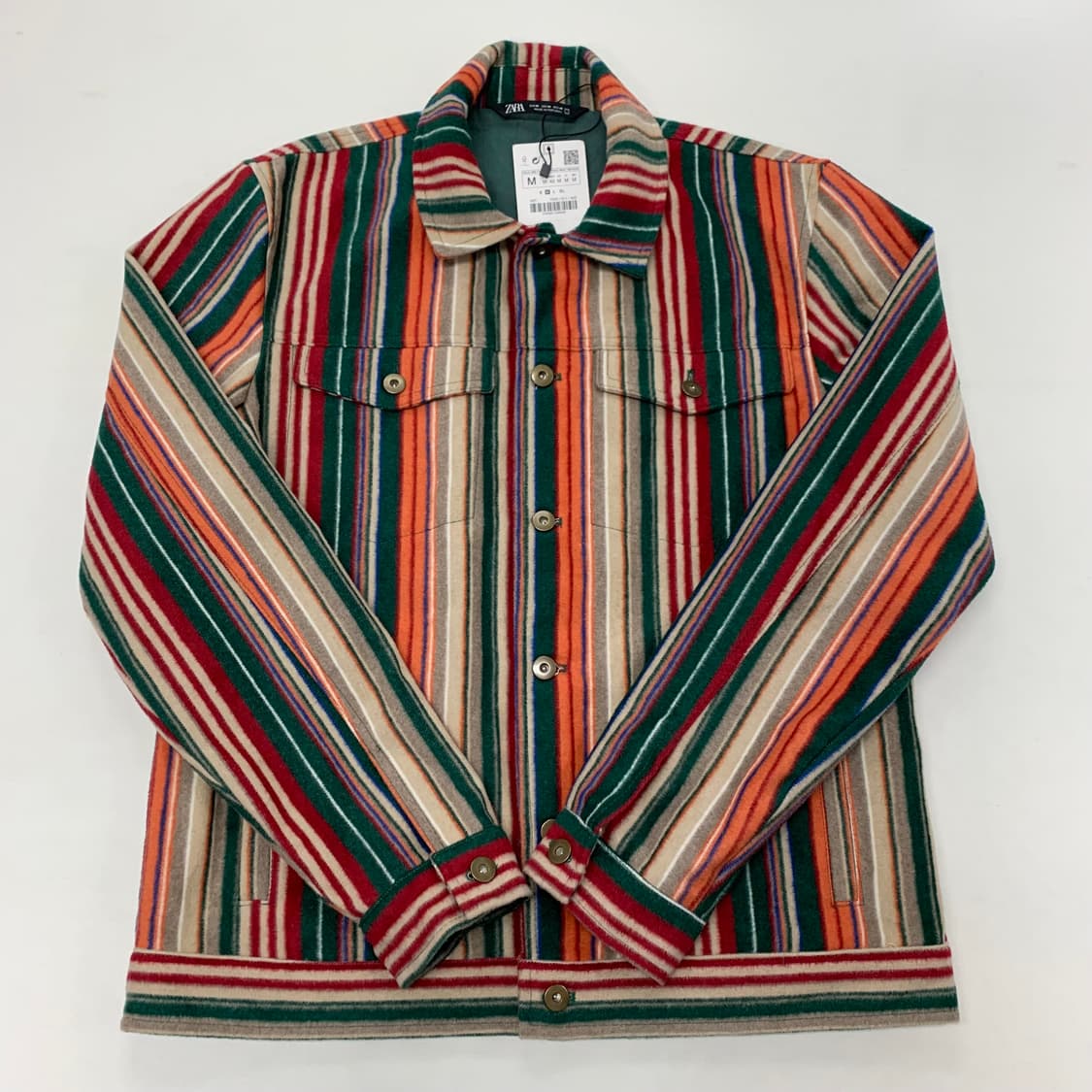 ZARA 자라 멀티컬러 스트라이프 자켓 (M) 상품이미지1