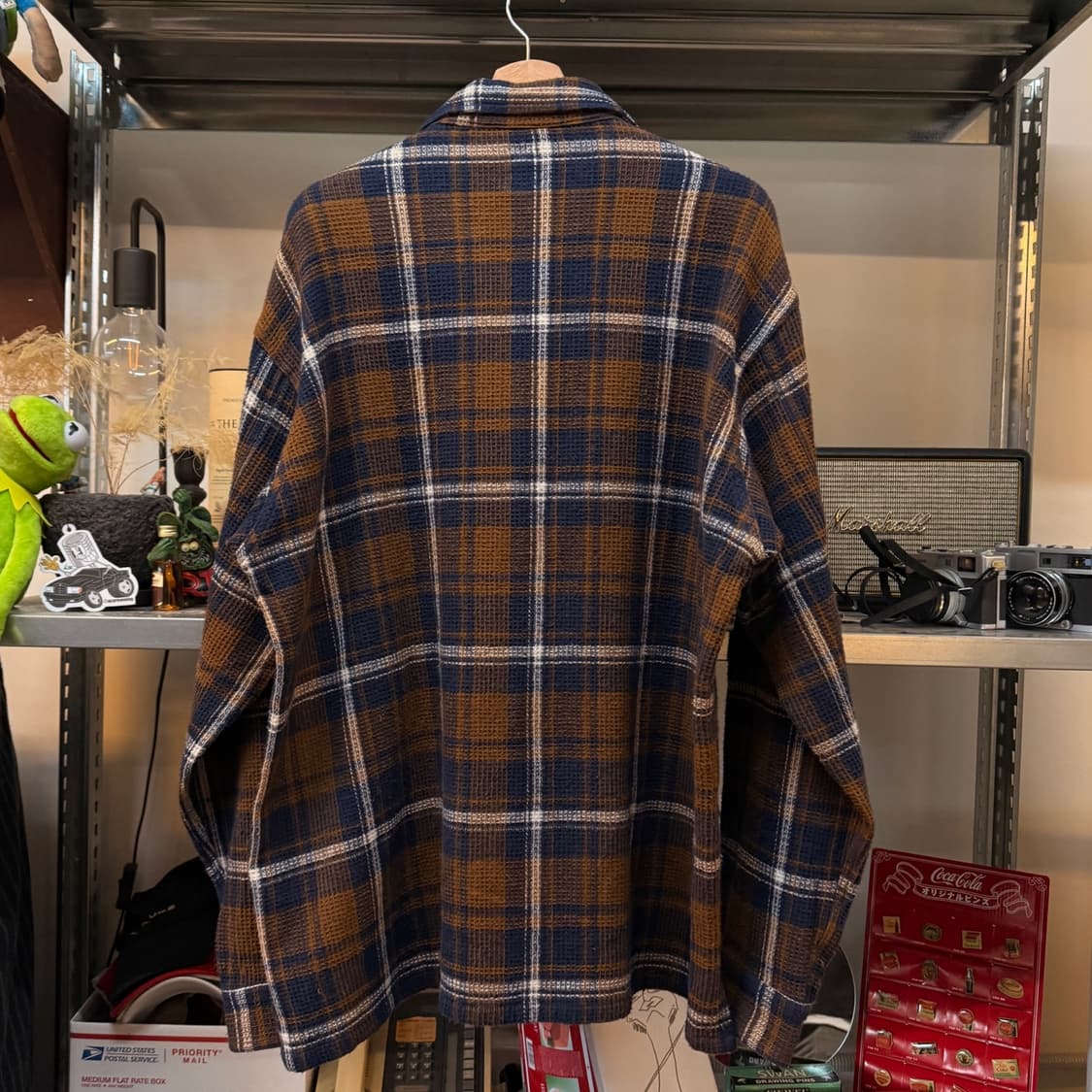 남이서팔 SOUTH2 WEST8 루즈핏 스모키 플란넬패턴 셔츠 자켓 XL 상품이미지5