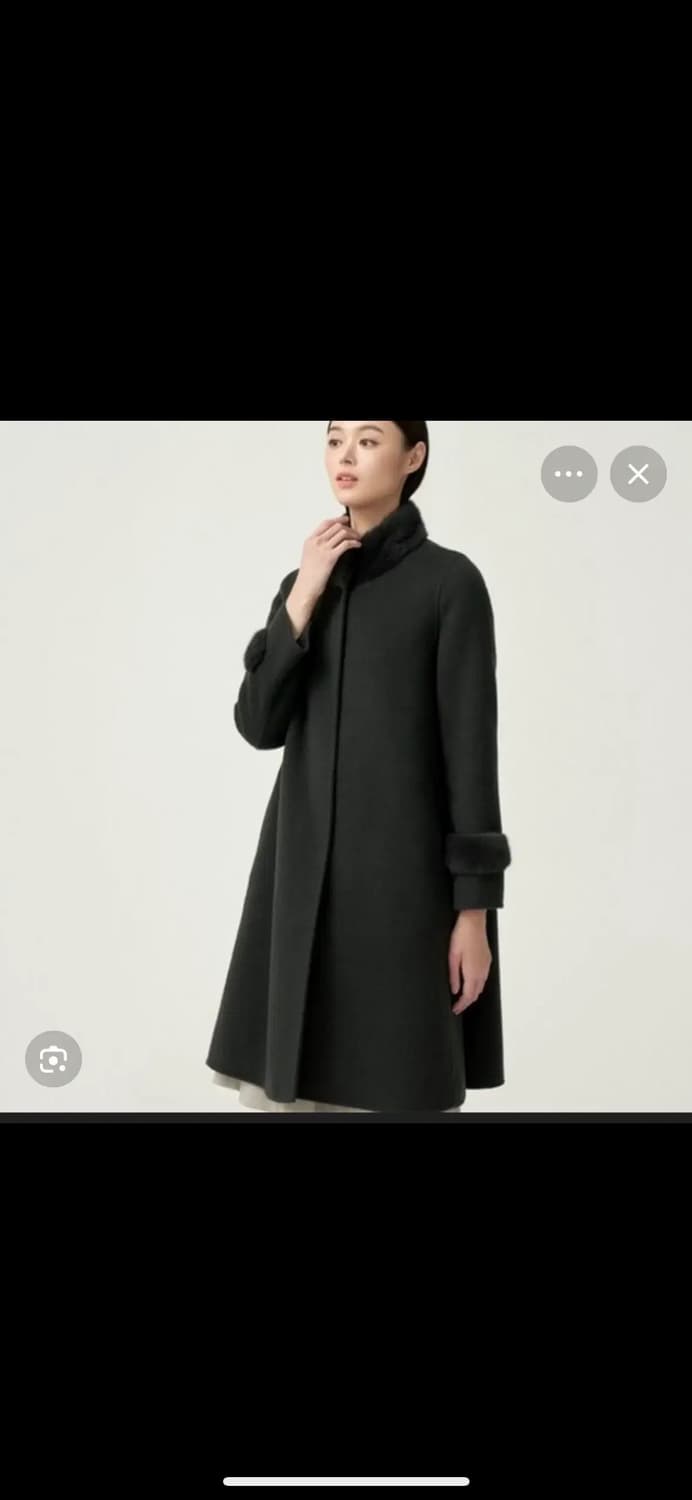 올리비아로렌 프리미엄 밍크퍼 울 캐시미어 코트 상품이미지1