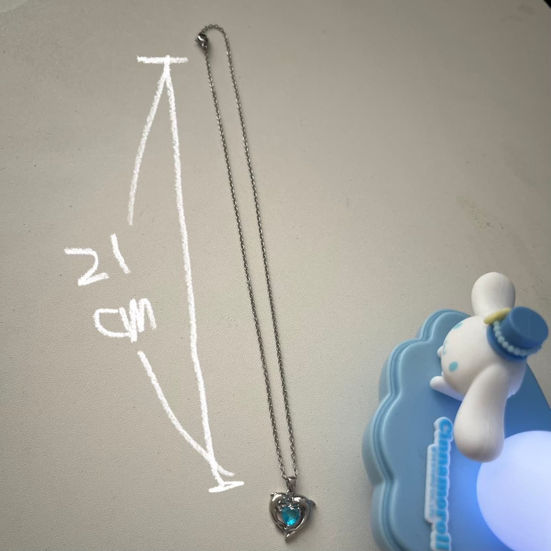 서브컬쳐 스카이블루 하트펜던트 목걸이 상품이미지6