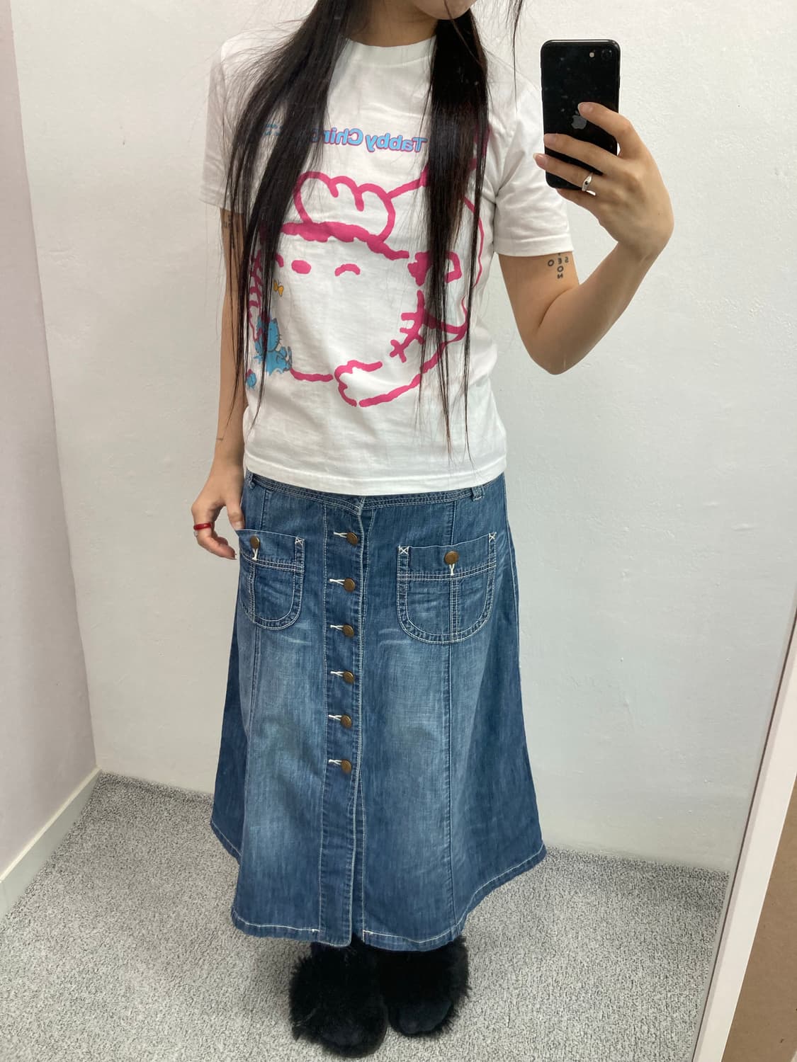 아ㅡㅡ진짜 귀여운 고양이 태비치로 반팔 티셔츠 상품이미지2