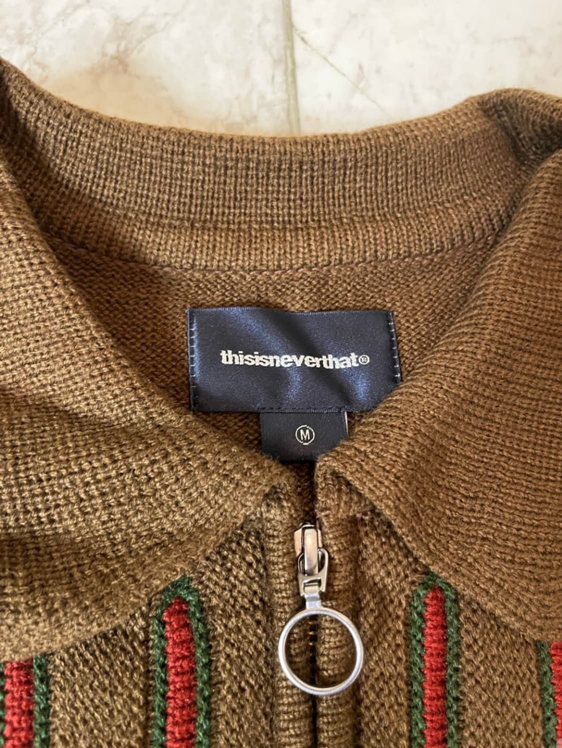 디스이즈네버댓 니트집업 상품이미지2