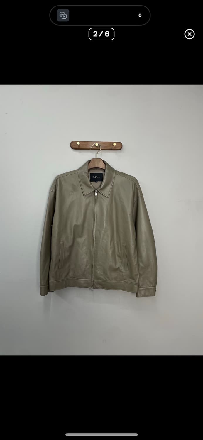 도프제임슨 카키그레이 투웨이 레더자켓 A3440 상품이미지2