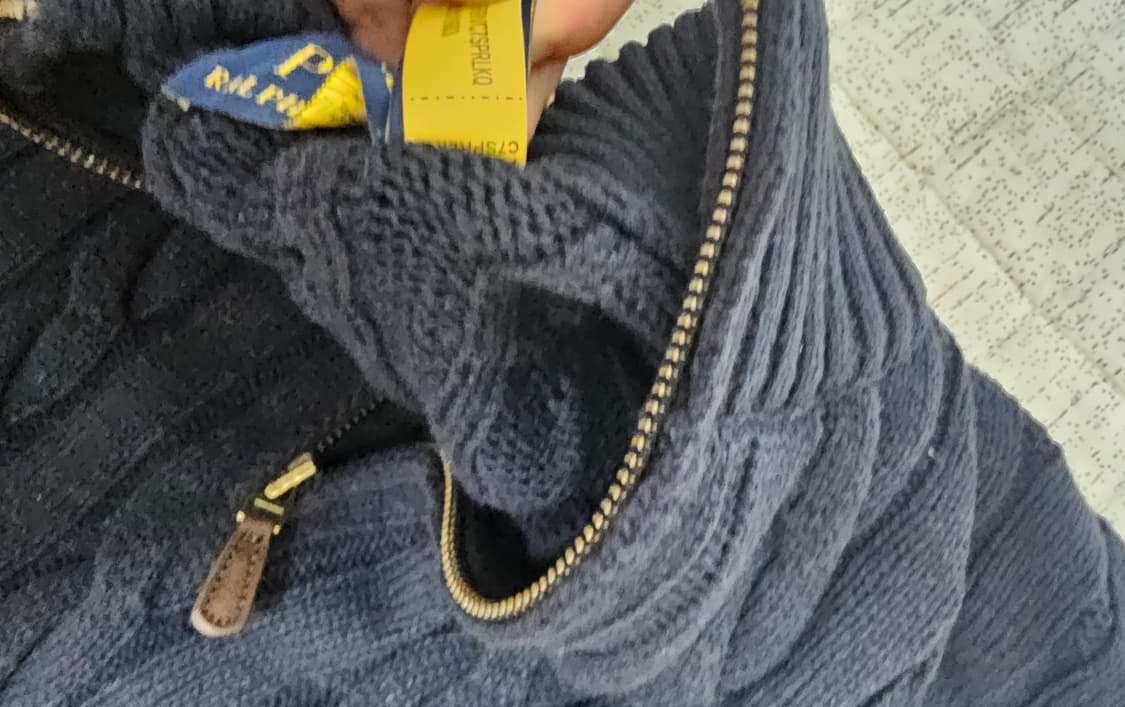 폴로 꽈배기 반집업 니트 상품이미지3