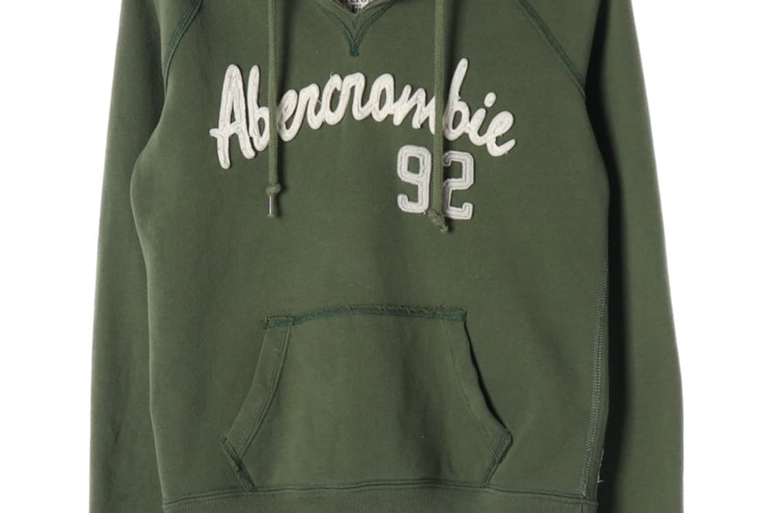 아베크롬비 NY 92 아치로고 빈티지 그린 후드티 M 상품이미지4