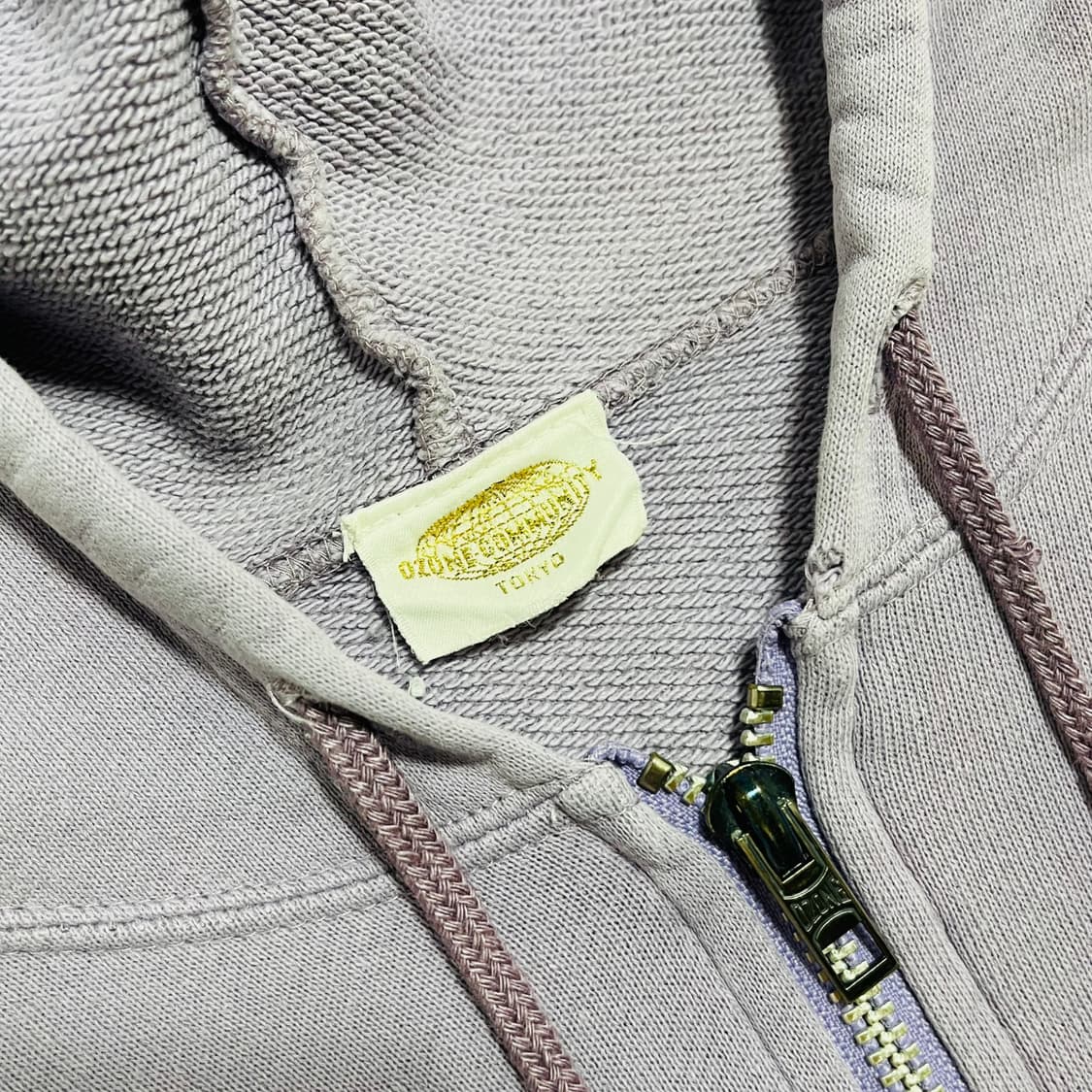 오존 커뮤니티 라이언 로고 빈티지 퍼플 후디 집업 상품이미지7