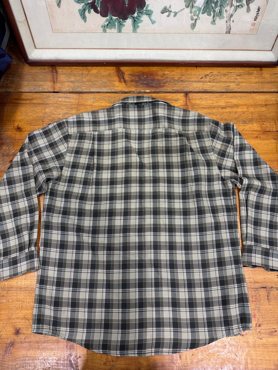 입생로랑 클래식 체크 와이셔츠 사이즈100 새상품수준 상품이미지5