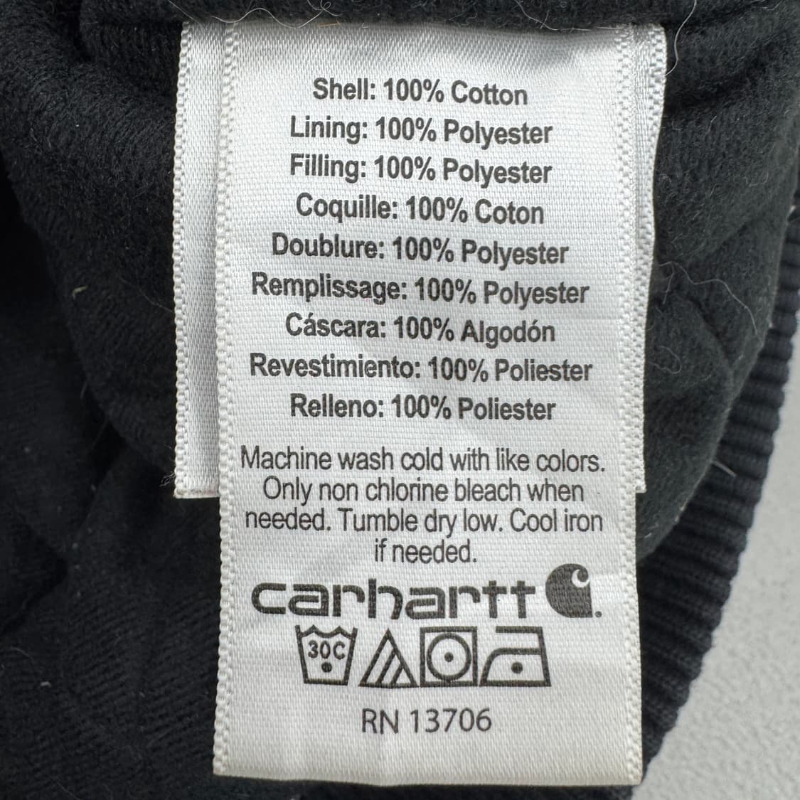 칼하트 J130 덕액티브 후드 워크자켓 블랙 상품이미지9
