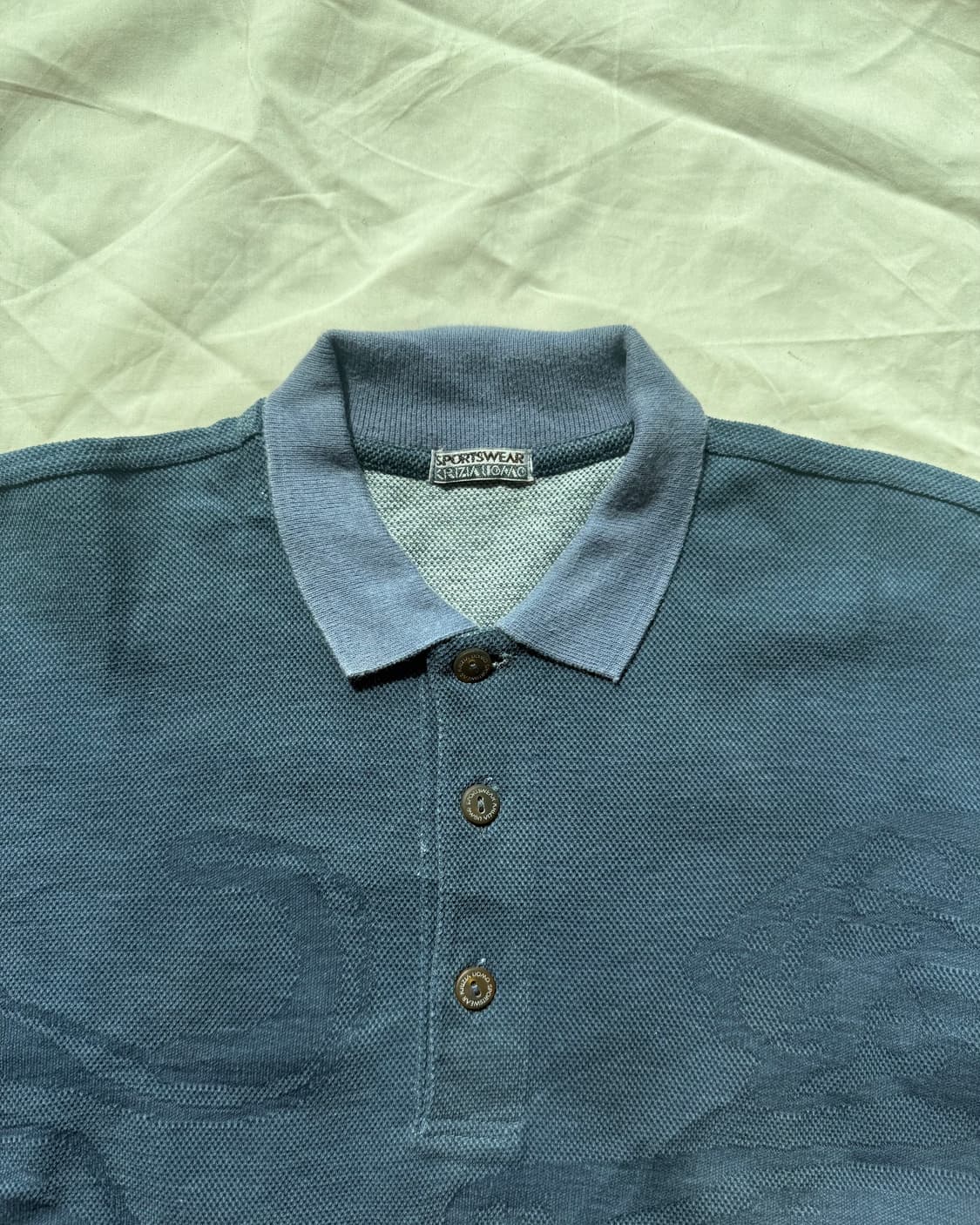 블루 니트 반팔 상품이미지1