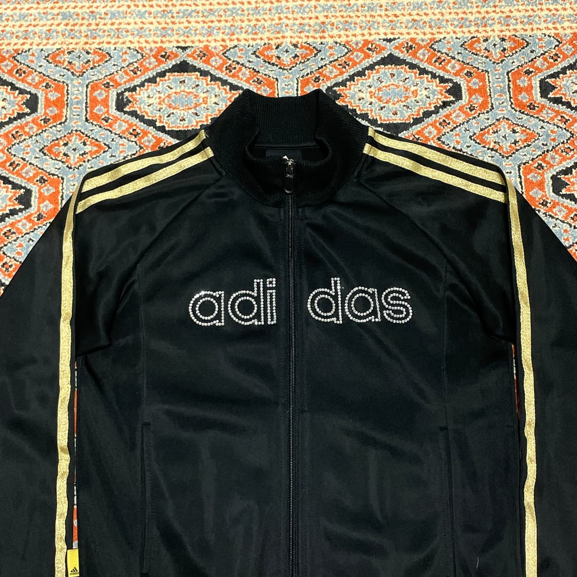  아디다스 삼선 비즈 스펠로고 블랙 집업져지 여성85 상품이미지2