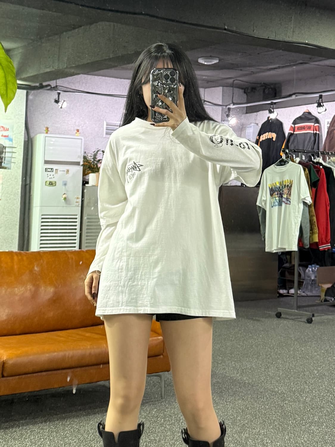 스투시 파리 그래픽 반팔 티셔츠 화이트 B4675 상품이미지1
