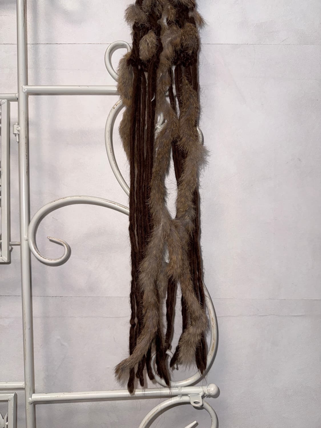 Brow rabbit fur trimming knit belt 상품이미지7