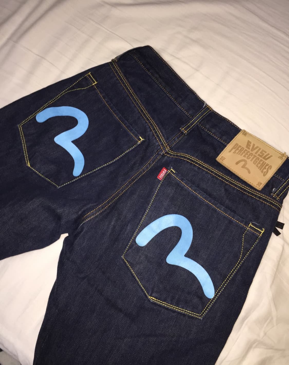 에비수 청바지 로우웨스트 빅로고 상품이미지1