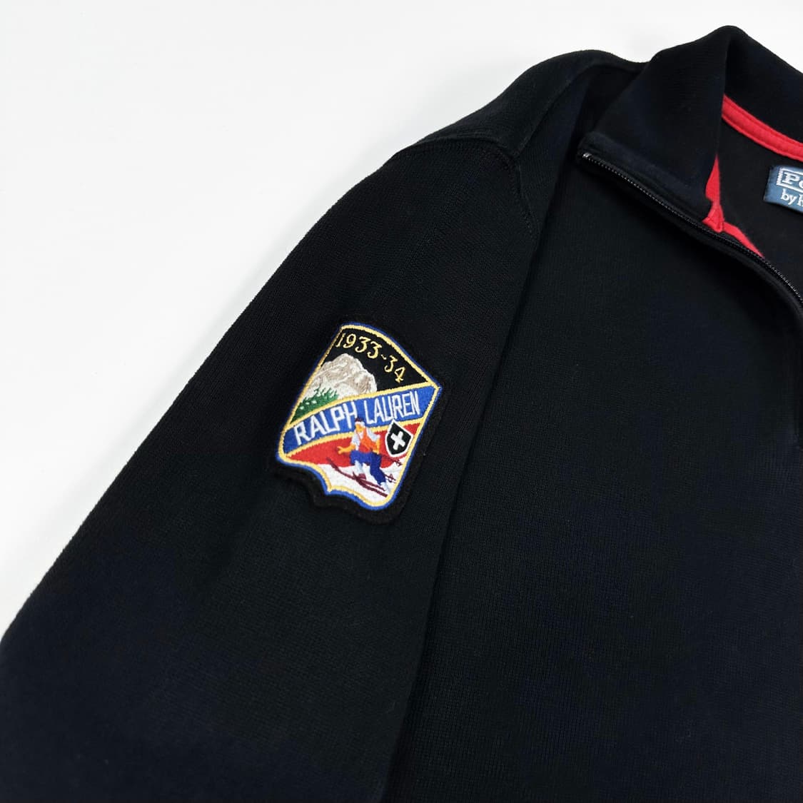 폴로 랄프로렌 스키 빅로고 반집업 니트 블랙 M 상품이미지4