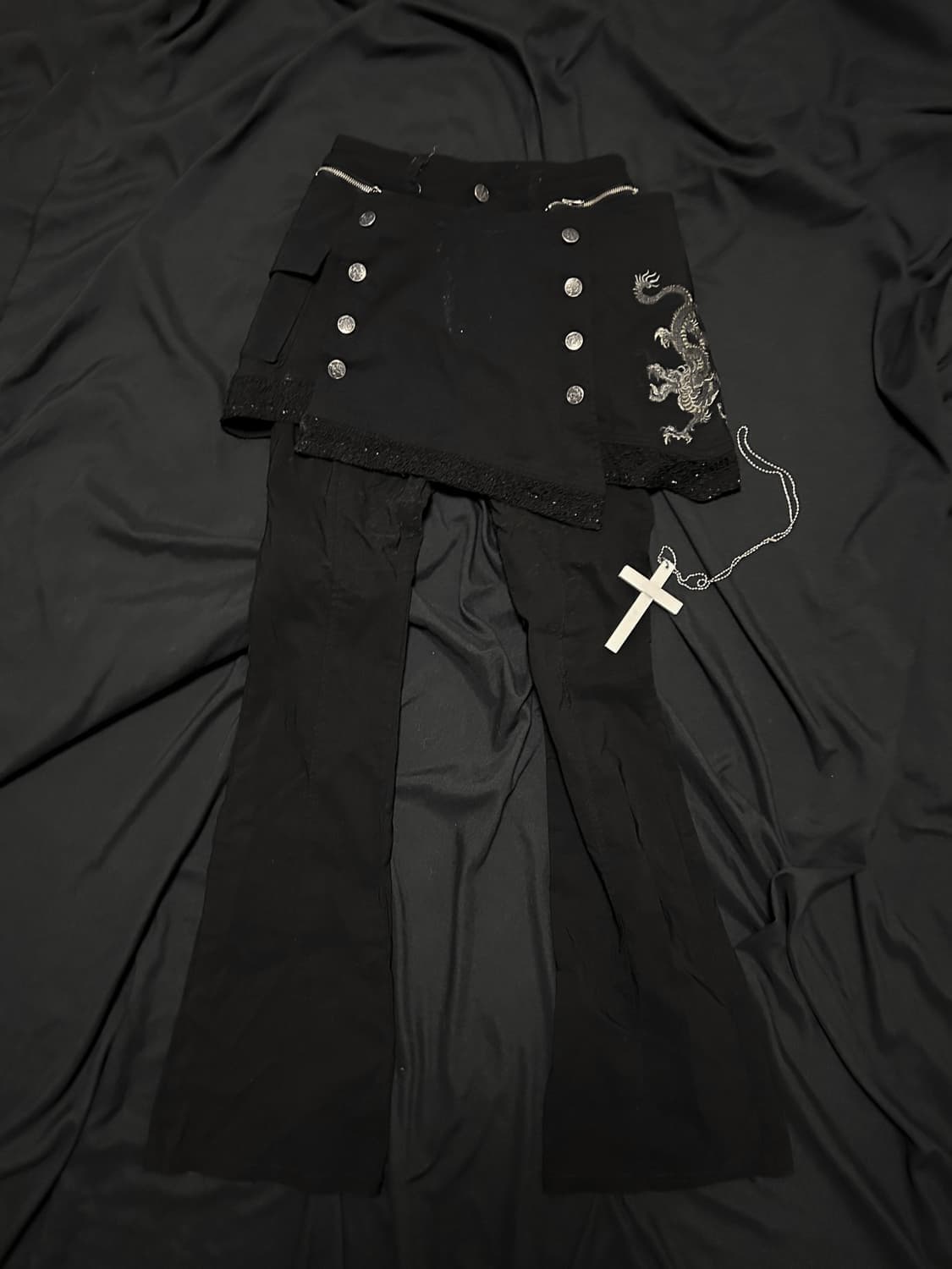 오즈온 ozzon 레이어드 스커트 팬츠 상품이미지1