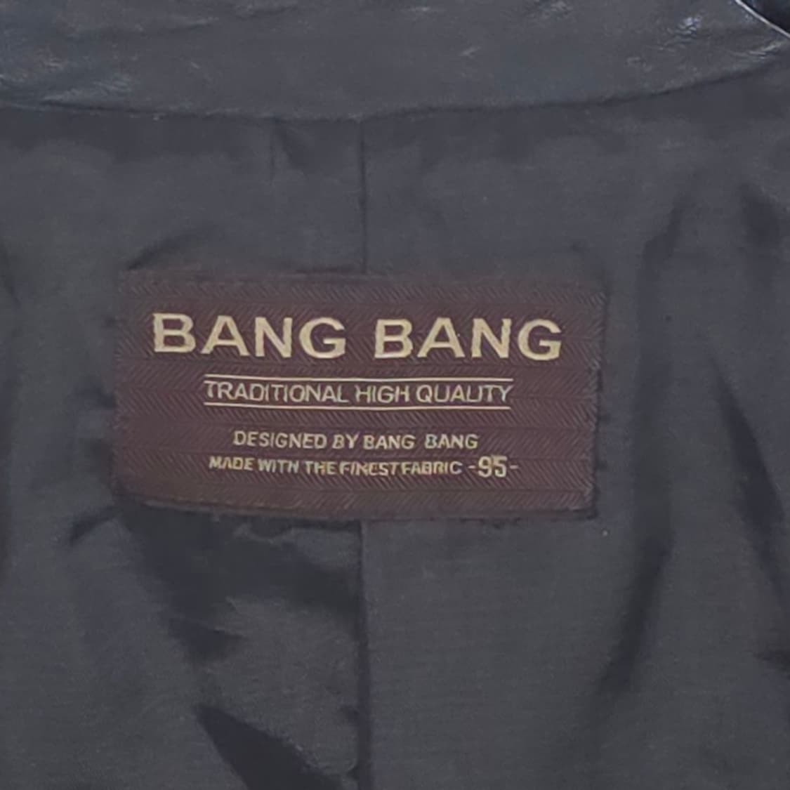 뱅뱅 리얼 램스킨 하이넥 레더 블루종 95 상품이미지6