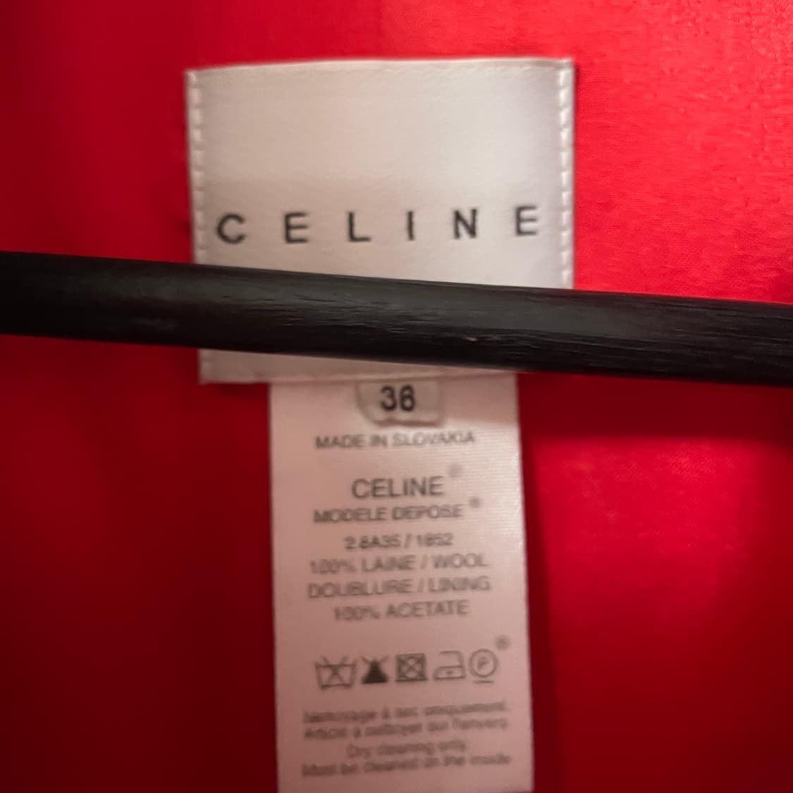 셀린느 레드 코트 36(W) 상품이미지5