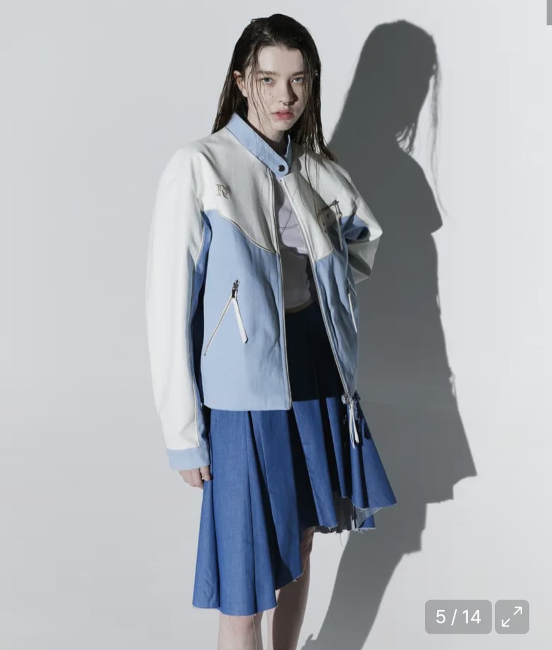 *택 있는 새상품* 알에스에스씨 레더&데님바이커자켓 상품이미지8