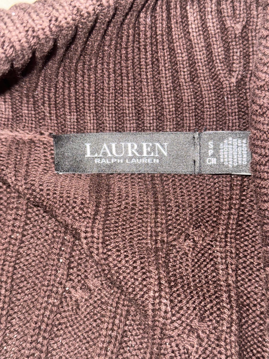 로렌 랄프로렌 - 버클 코튼 스웨터 브라운 S 상품이미지3