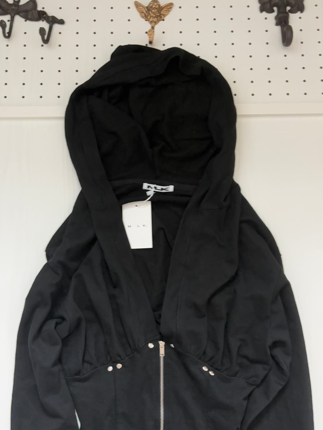 • Mlk Black Short Corset Hooded Zip-Up ( 상품이미지2