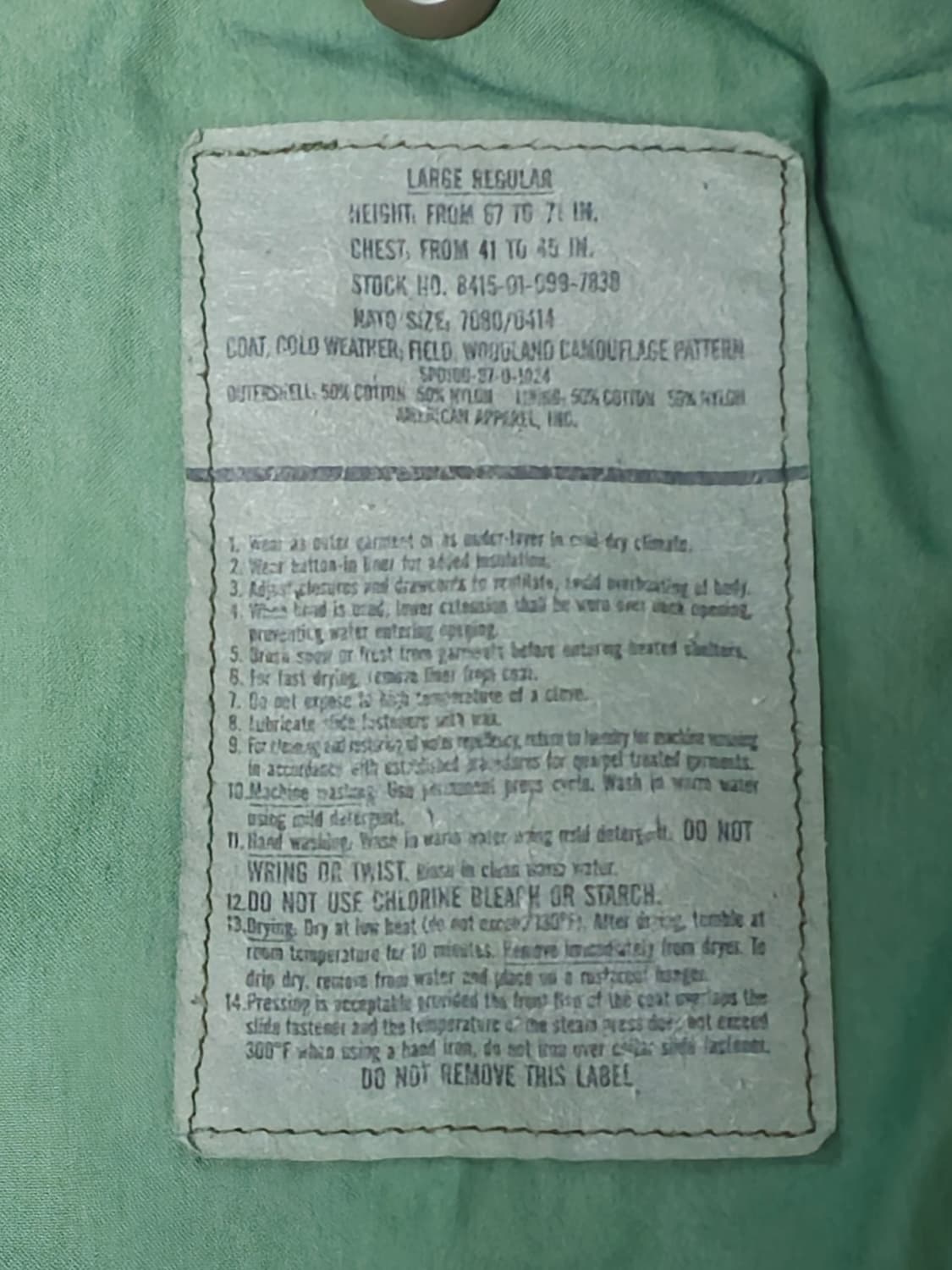 m-65우드랜드필드자켓(미군오리지널) 상품이미지4