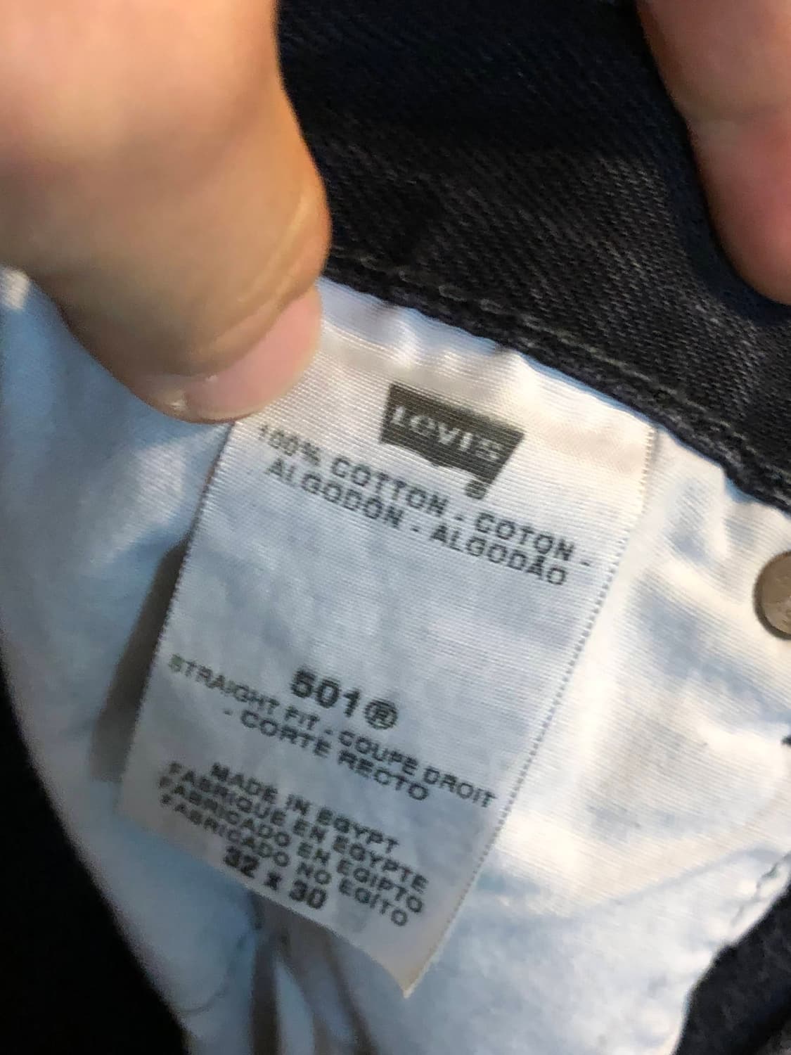빈티지 리바이스 501 흑청 데님 블랙진 32x30 상품이미지5