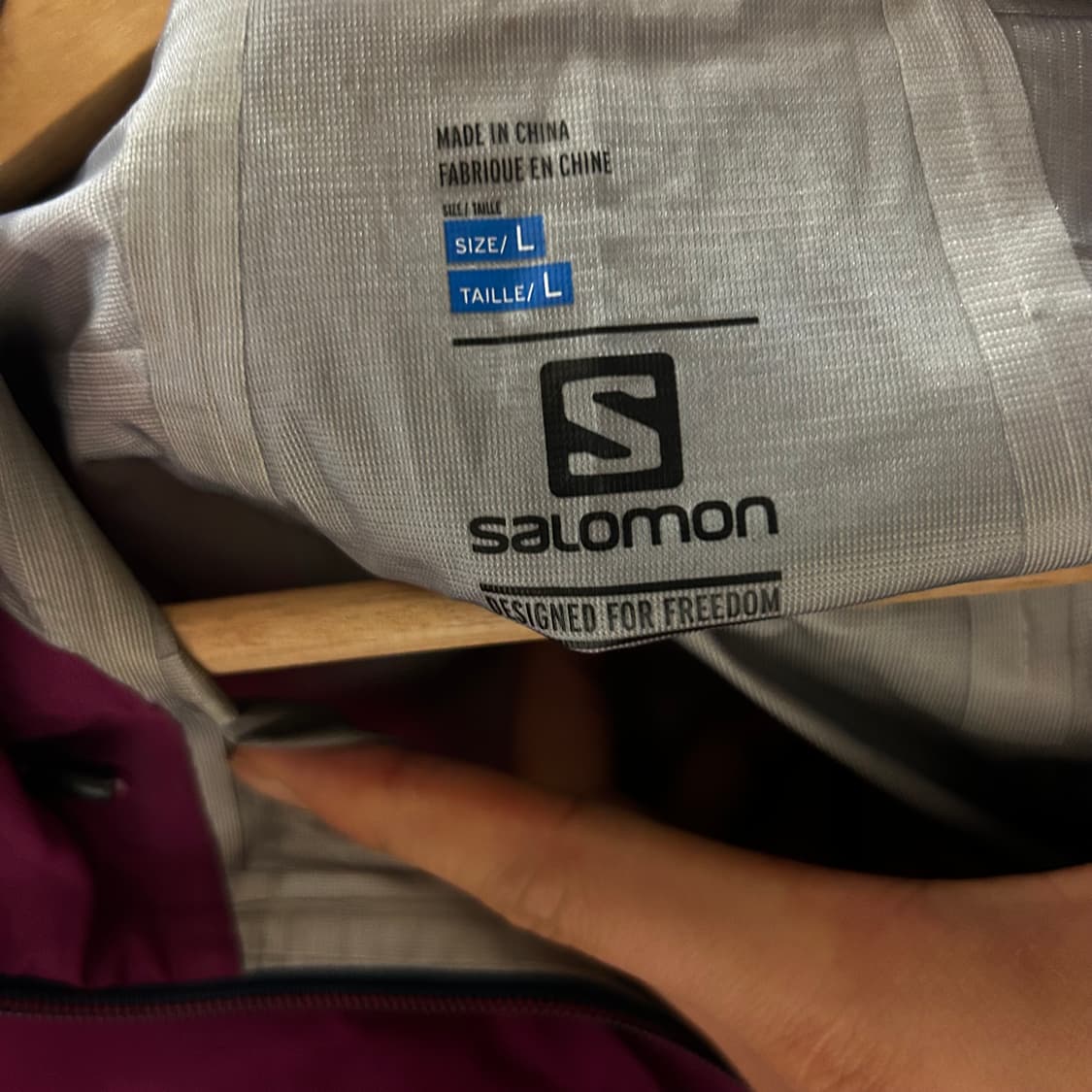 살로몬 퍼플 바람막이 L 상품이미지3