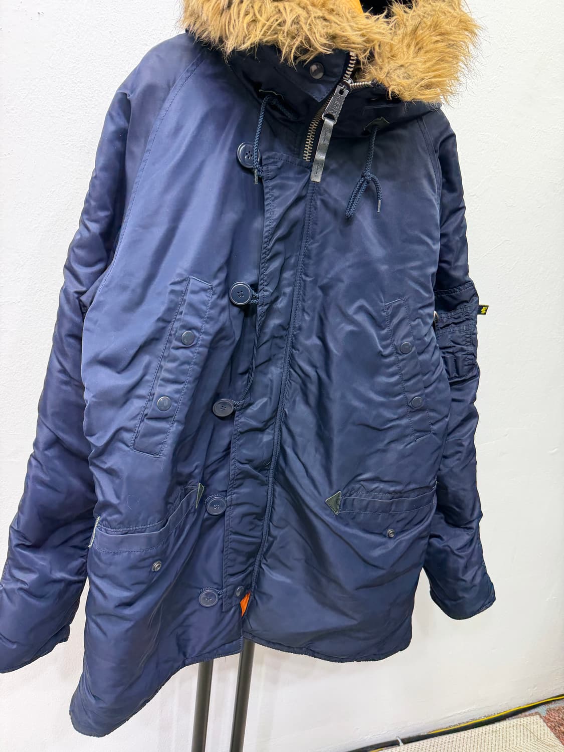 정품) 알파인더스트리 N3B 네이비 패딩 L 상품이미지2