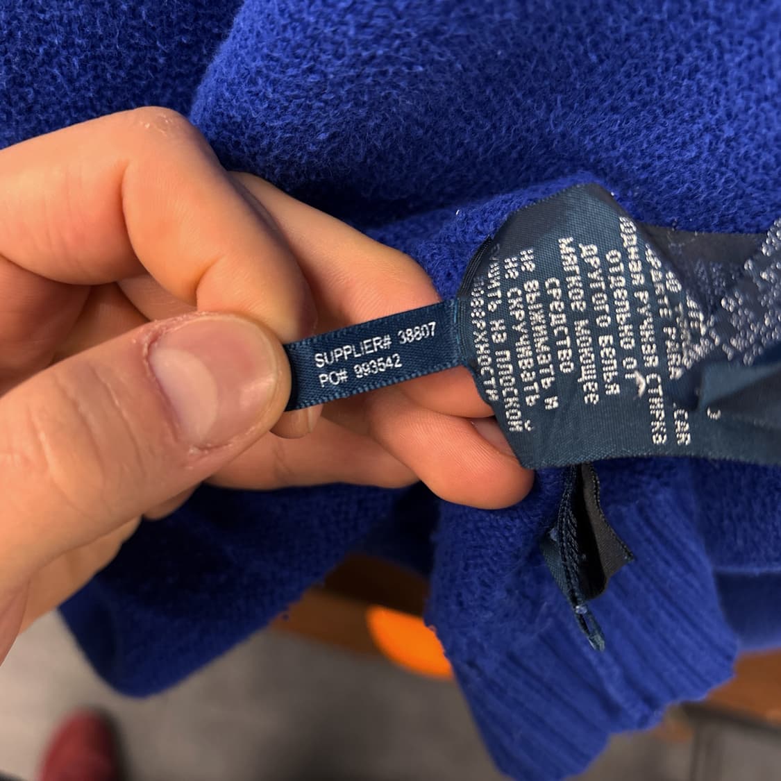 90s 폴로 랄프로렌 청키립 하프집업 니트 스웨터 코발트블루 N989 상품이미지10