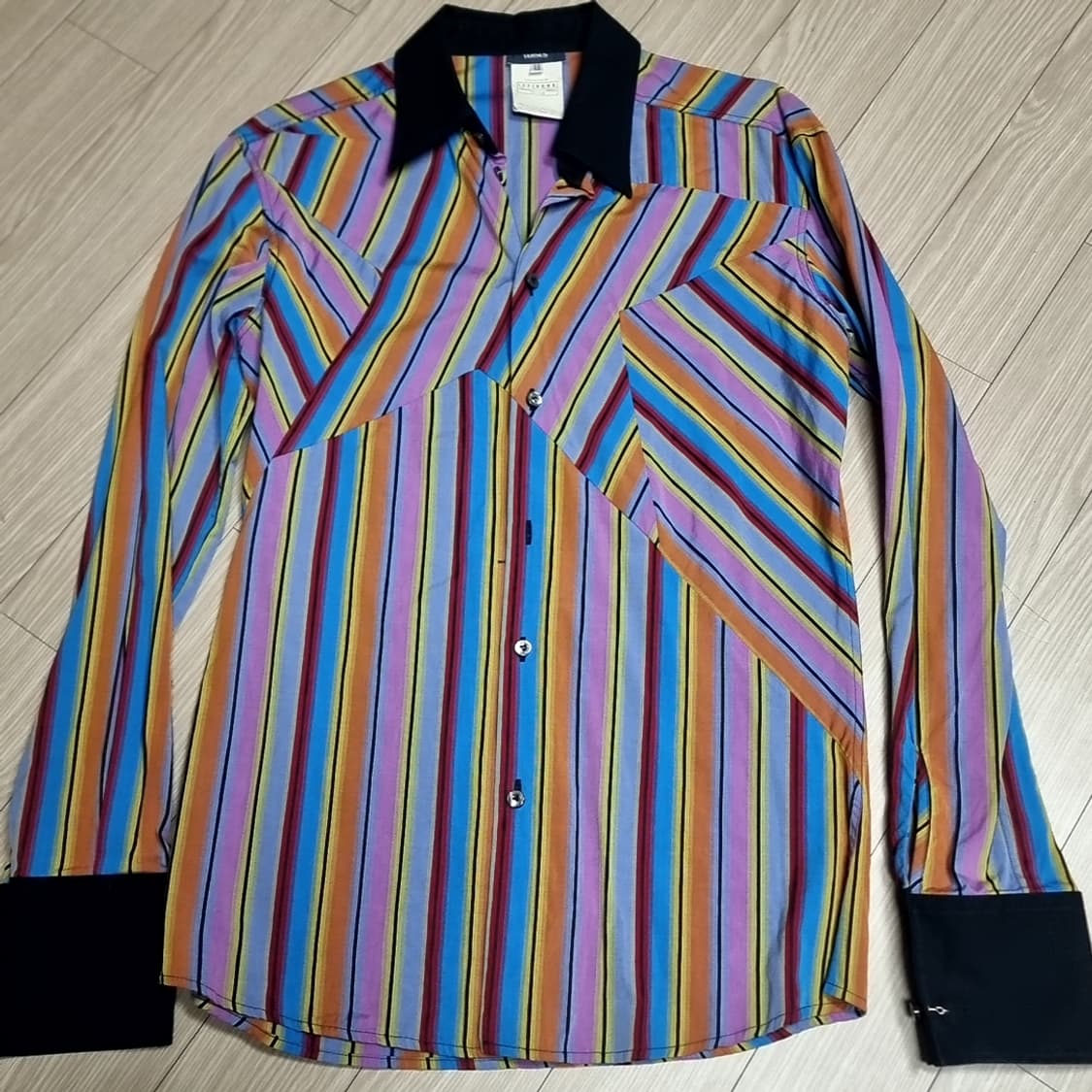 빈티지 VERSACE 컬러풀 스트라이프 셔츠(95-100) 상품이미지1