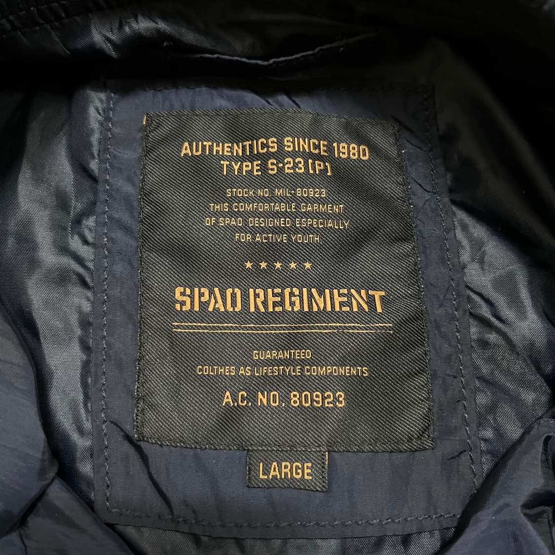 스파오 레지먼트 베이직 블루종 집업자켓 [네이비] L/100 상품이미지4