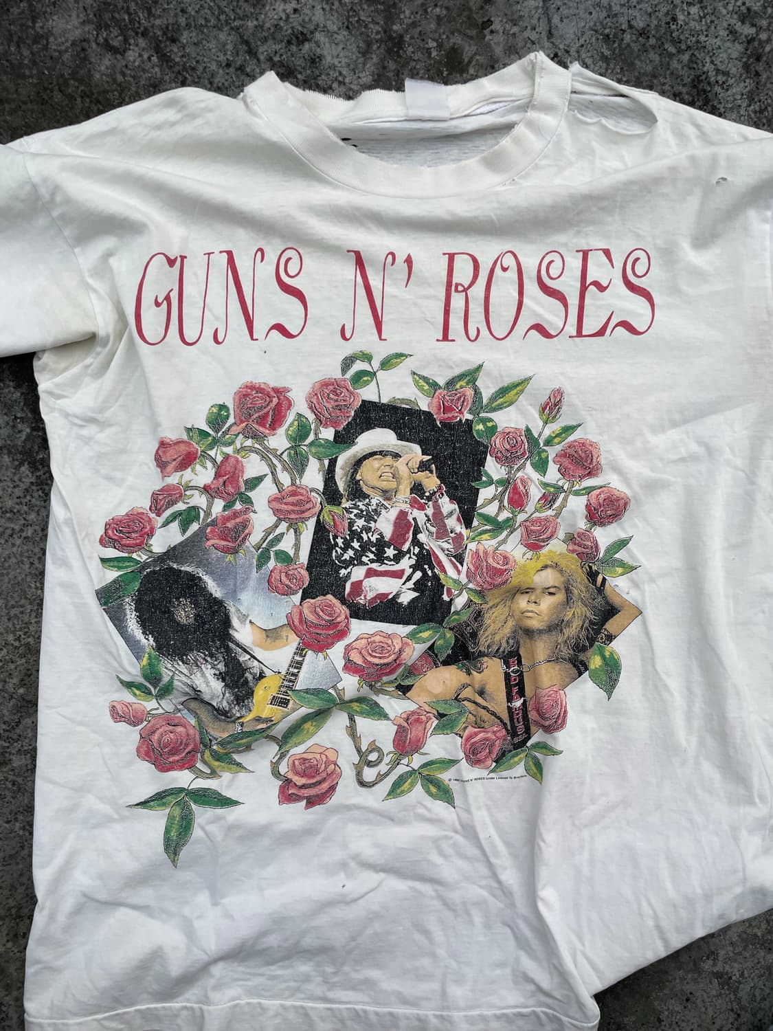 90s 건즈 앤 로지스 1993 월드투어 티셔츠 상품이미지2