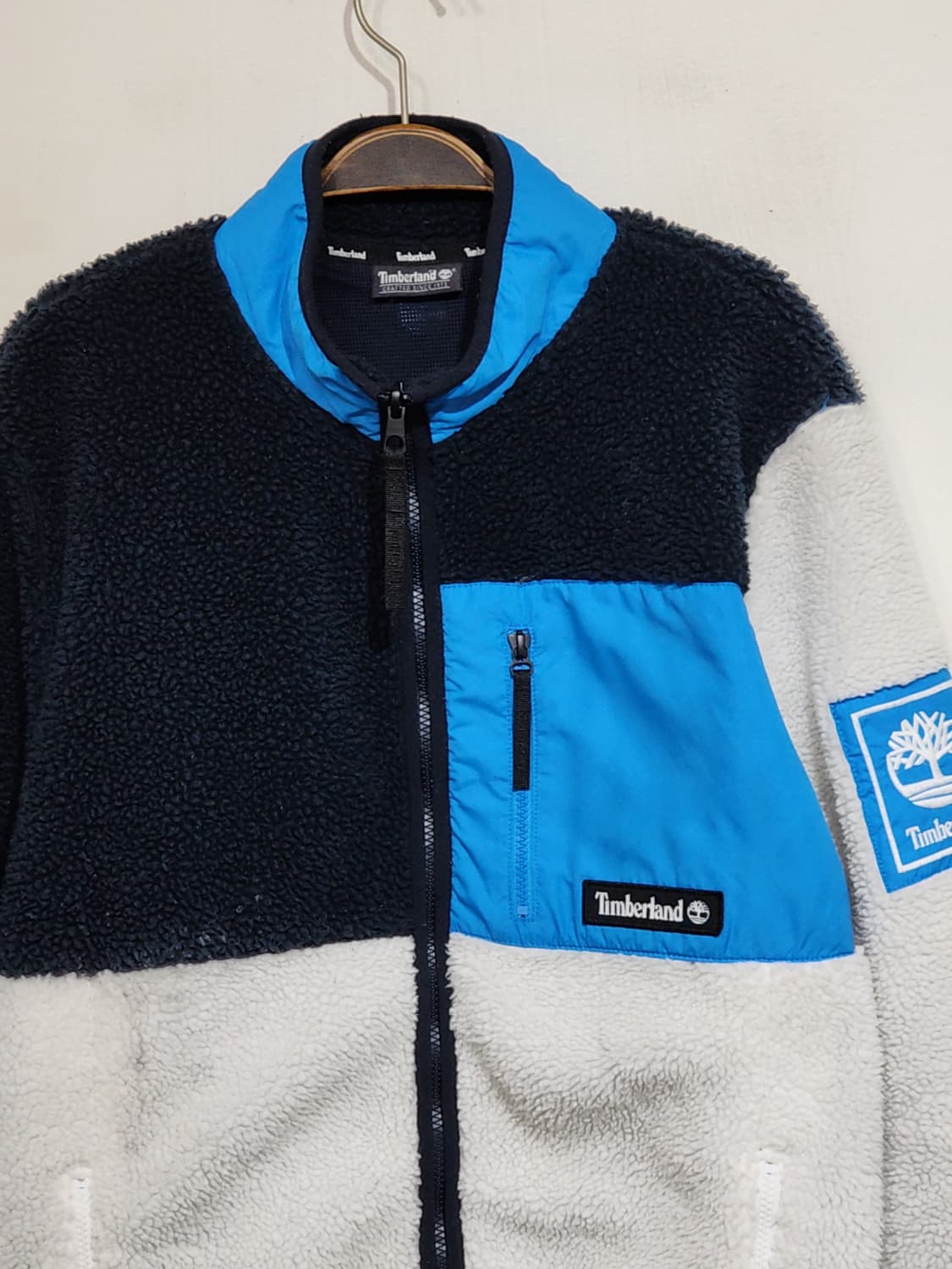 (XL) 팀버랜드 플리스 점퍼 배색 뽀글이 후리스 자켓 아웃도어  상품이미지2