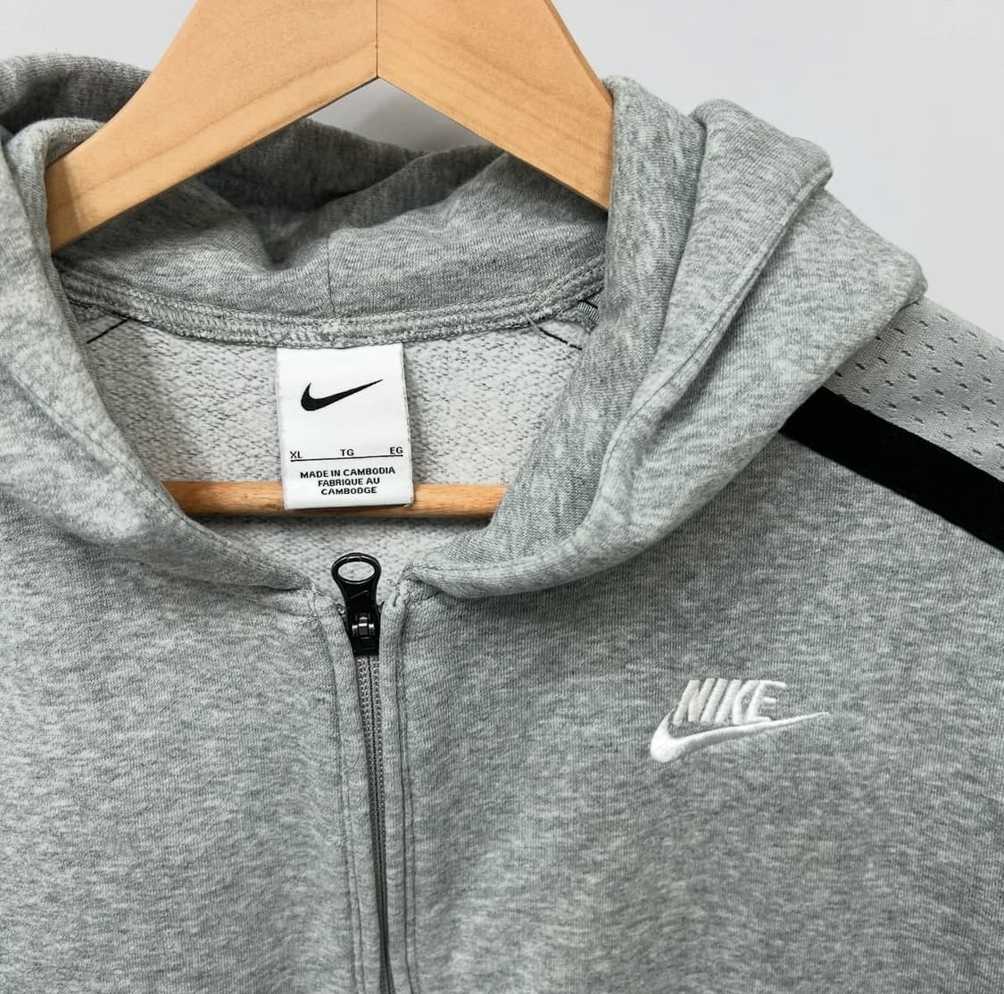 나이키 그레이 반팔 반집업 XL 상품이미지5
