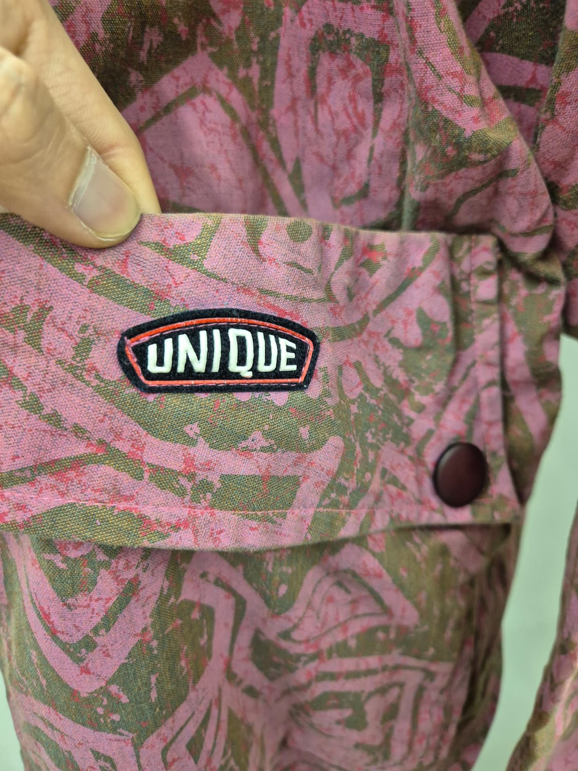 빈티지 유니크 패턴 핑크/브라운 자켓 상품이미지5