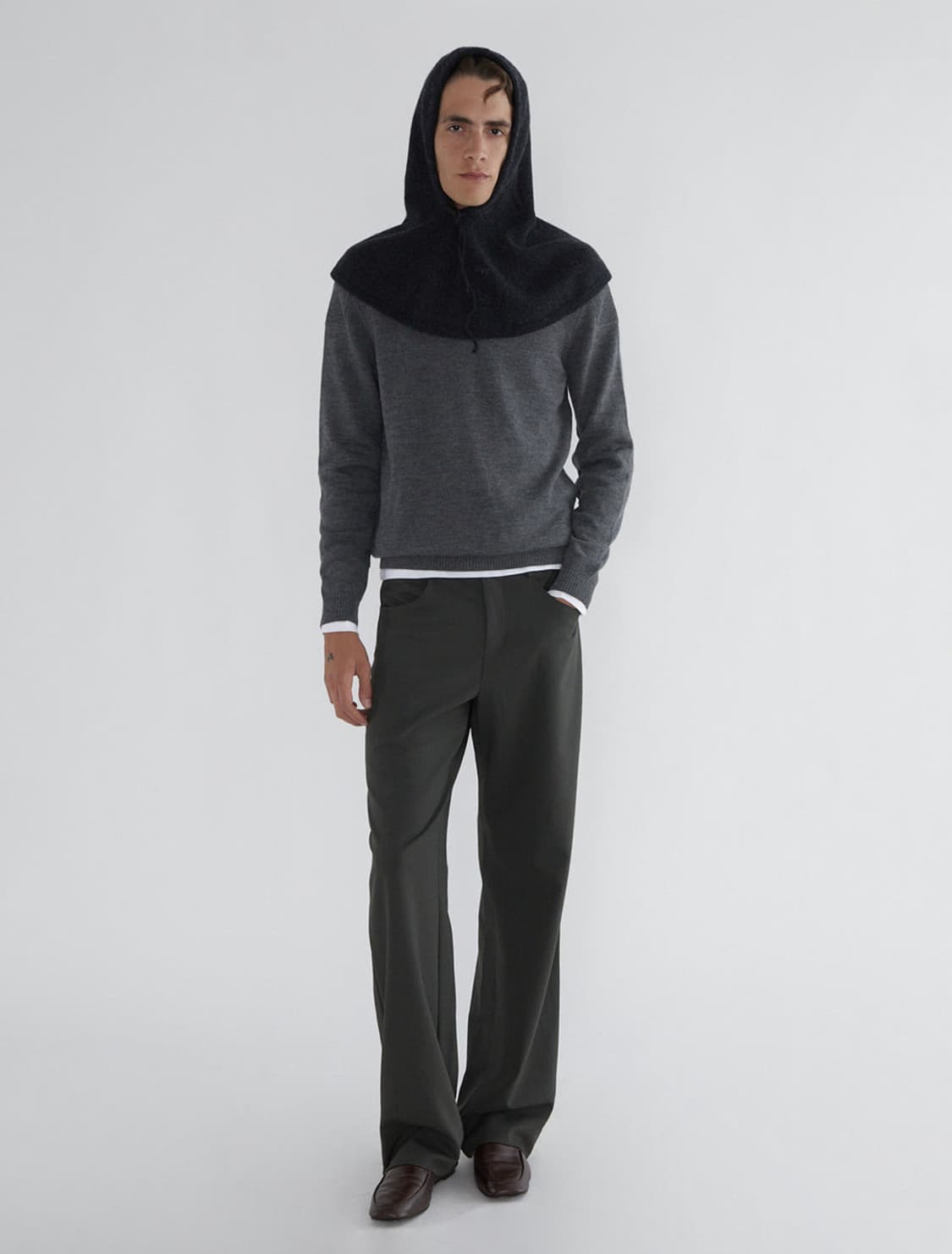 팔로마울 Lucia 후드 케이프/다크 그레이 상품이미지8