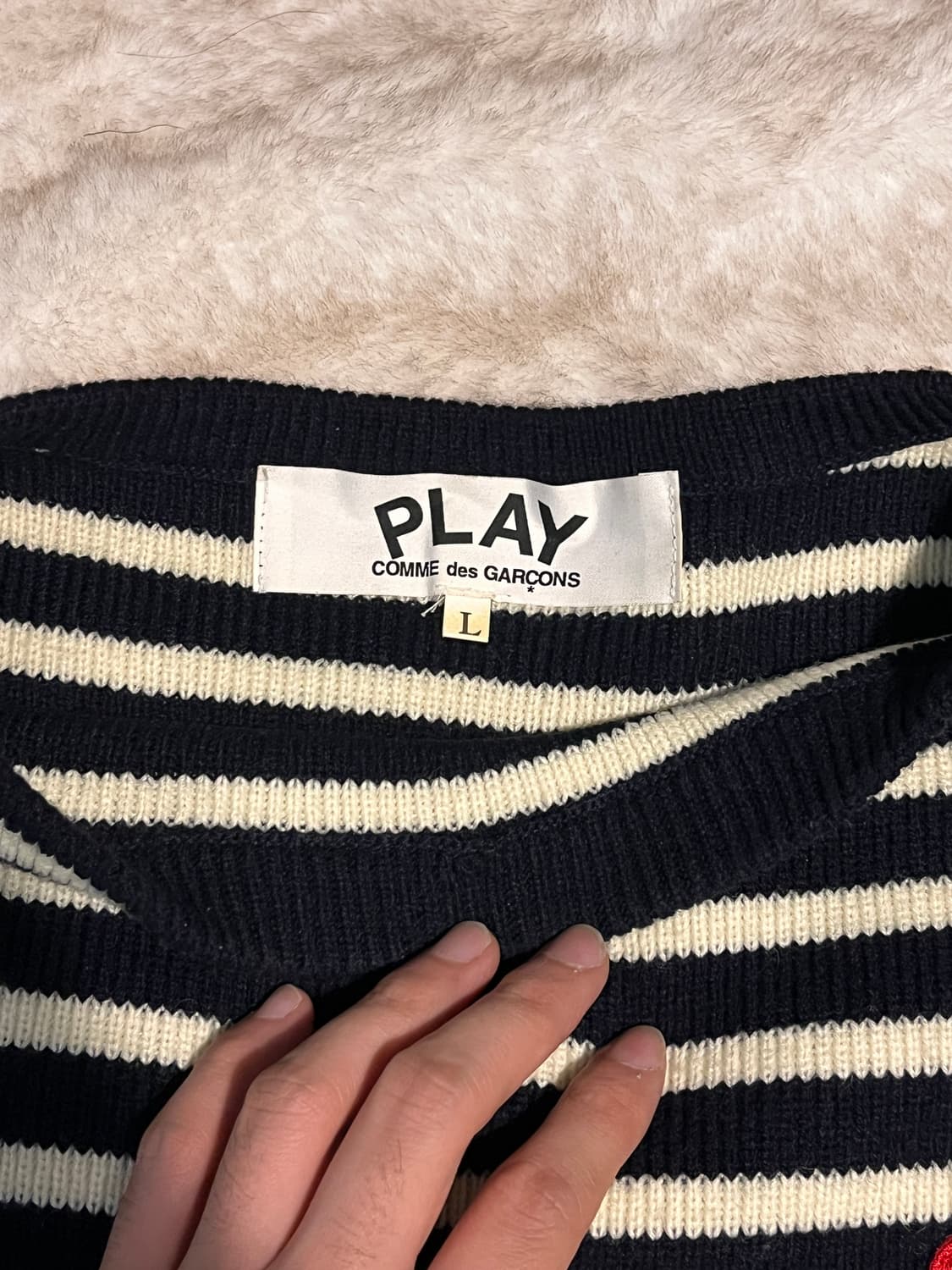 꼼데가르송 스트라이프 니트 L사이즈 상품이미지3