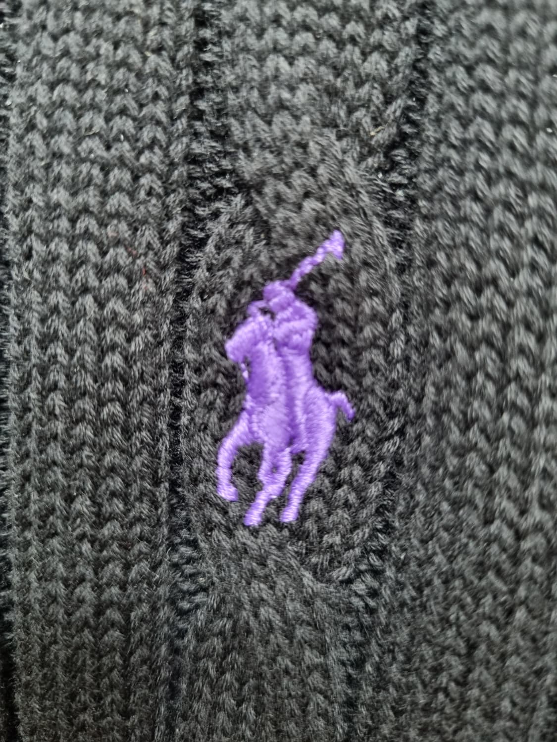 (택포) 폴로 케이블 니트 M(새상품급)블랙 상품이미지4