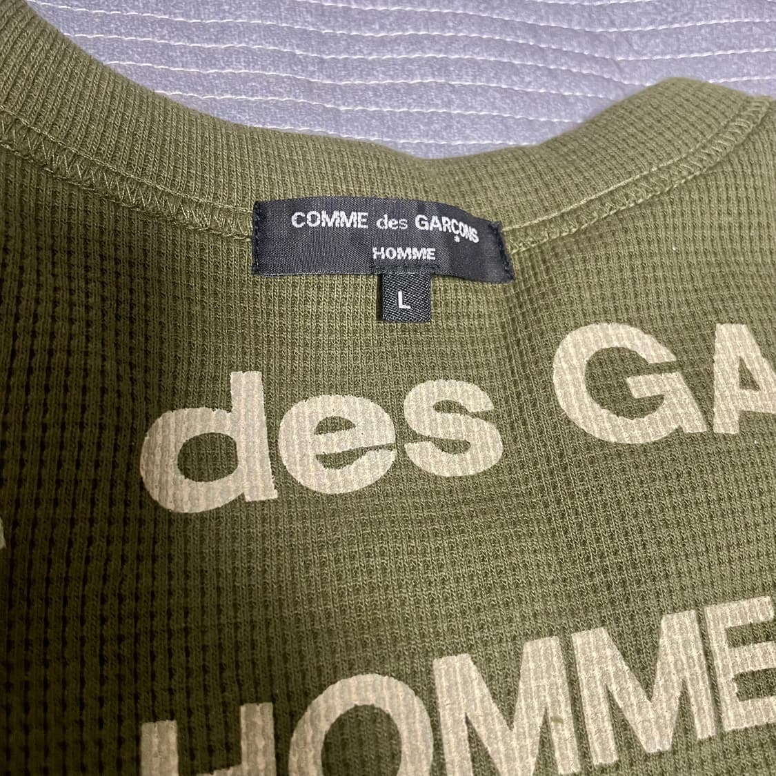 [희귀매물] 07fw 꼼데가르송 와플 롱슬리브 인사이드 아웃 새상품 상품이미지3