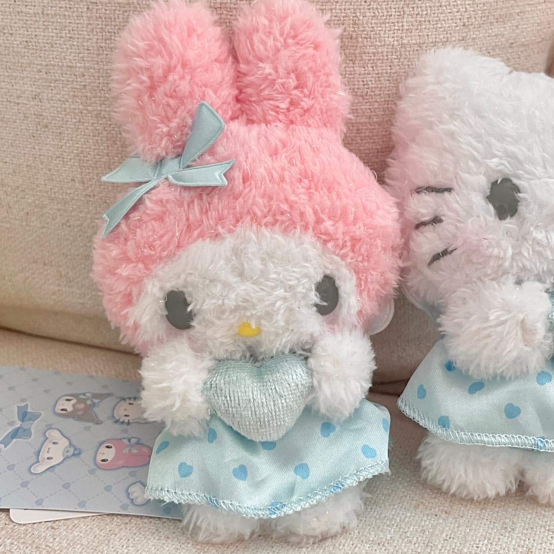 일본 산리오 정품 베이비블루 유메미루 키티 마이멜로디 마멜 키링 마스코트 상품이미지2