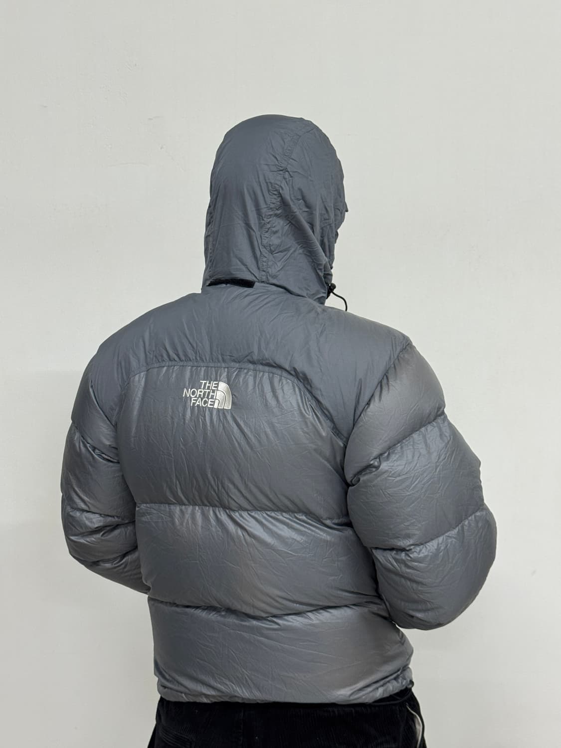 90s 그레이/블루 구스 다운 패딩 재킷 상품이미지2