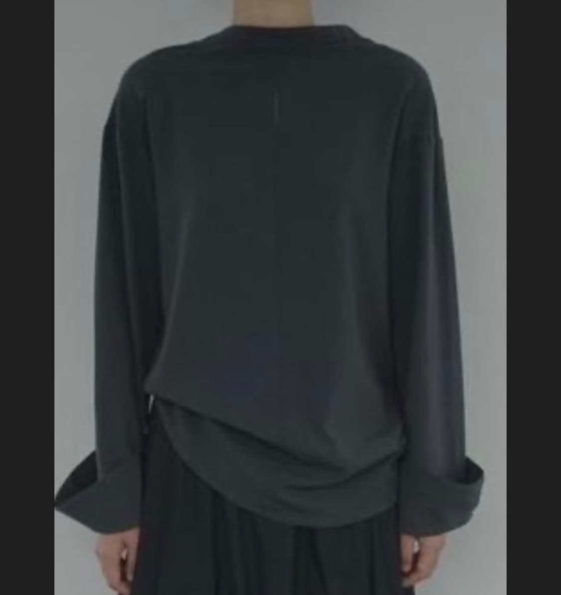 Eonts garden backless blouse - charcoal 상품이미지1