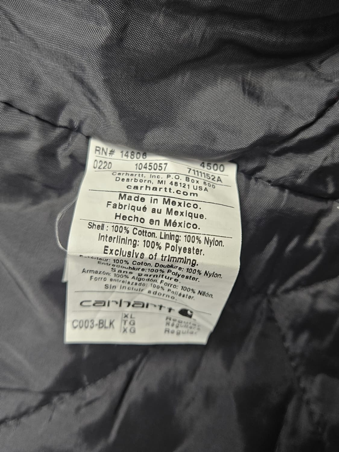 칼하트 C003 패치드 커스텀 아크틱 초어 워크 자켓 (XL)/10306 상품이미지8