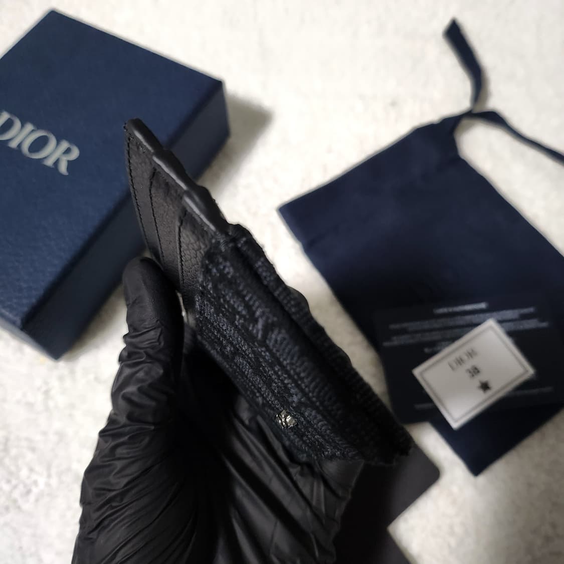 [신형/풀구성]디올 오블리크 카드홀더 카드지갑 블랙 상품이미지4