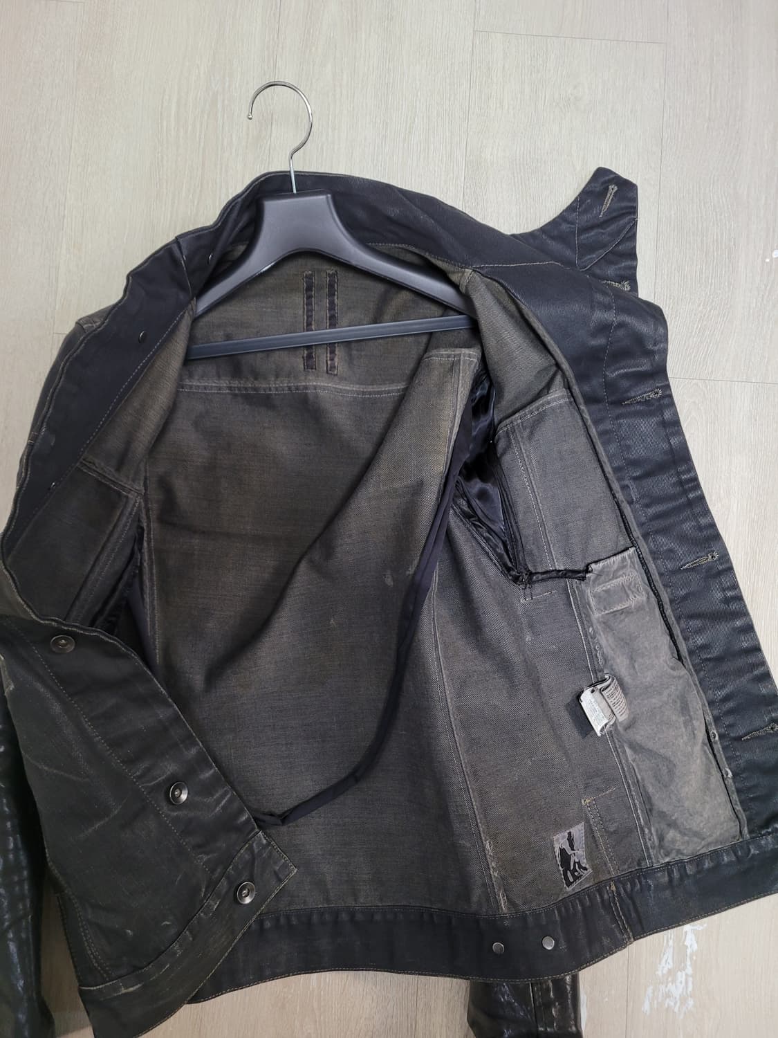 릭 오웬스 가죽 데님 자켓 상품이미지3